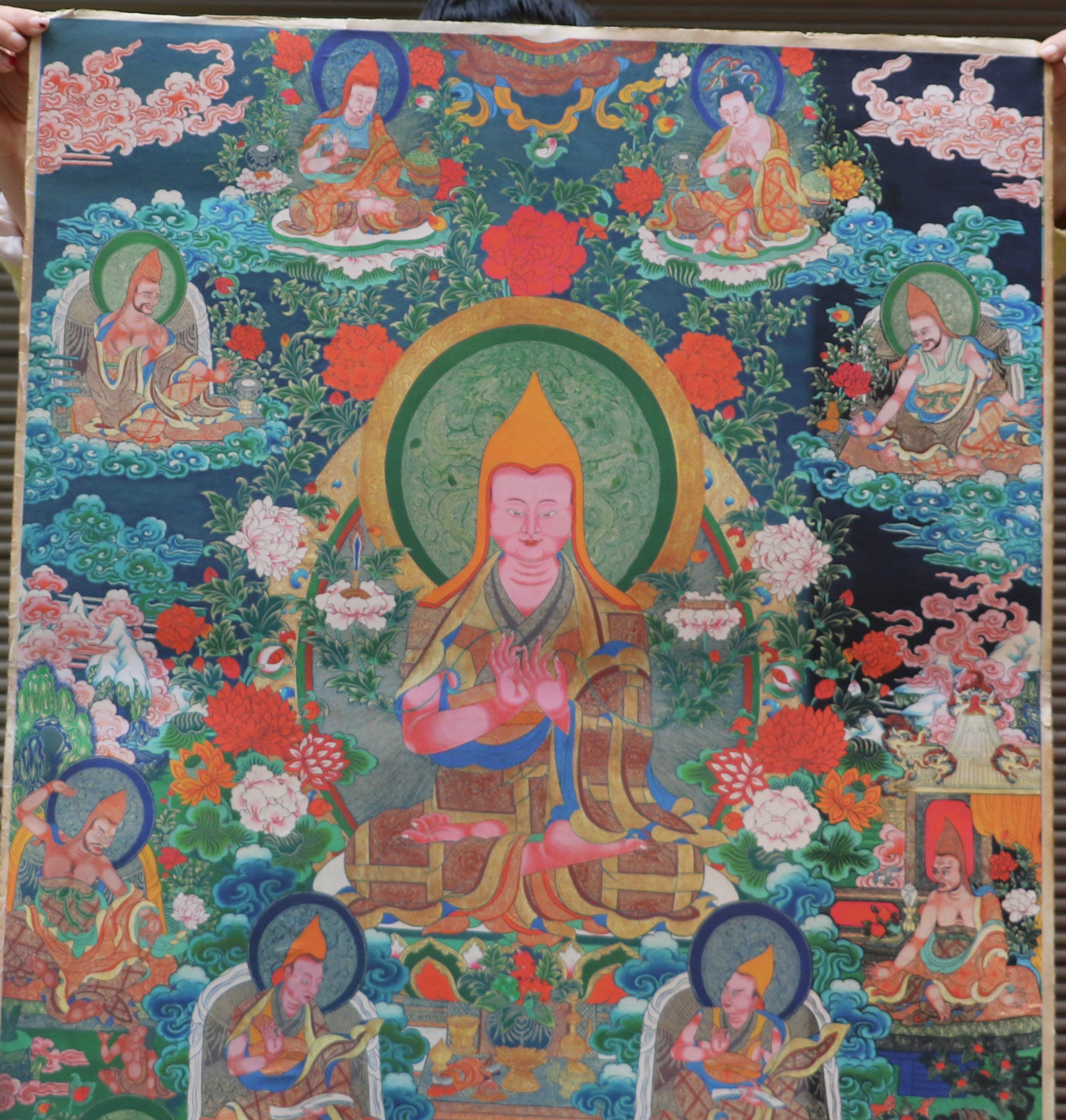 チベットタンカ Amazon.co.jp: 36インチ チベット仏教神仏陀&女神ペーパータンカ